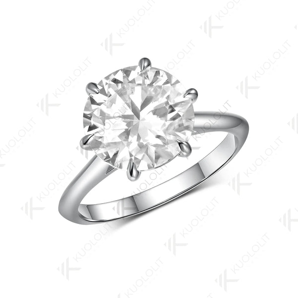 Kuololit 5CT Sakura Cut Mossanite Engagement Ring for Women Solid 14K 10K Yellow Gold Ring for Anniversary Christmas Gifts Party