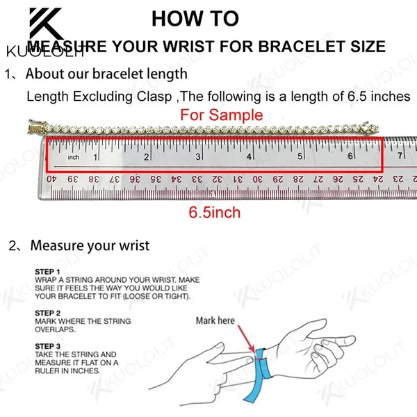Kuololit 1.5CTW Lab Grown Diamonds Bezel Set Bracelet for Women Solid 14K10K Yellow Gold Round Bracelet for Christmas Gift Party