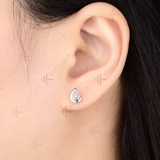 Kuololit 1CTW NGIC Lab Grown Diamonds Stud Earrings for Women 14K 10K 585 Solid Gold Yellow Gold Stud Earrings for Christmas