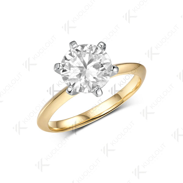 Kuololit 1.5CT IGI Lab Grown Diamonds Cutom Ring for Women Solid 14K 10K Yellow Gold Ring for Anniversary Christmas Gifts Party