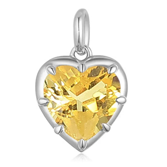 Kuololit Heart Mossanite Gemstone Pendant for Women Solid 14K 10K Gold Lab Grown Emerald Ruby Pink Padparadscha Pendant for Gift