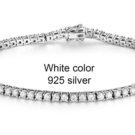 Kuololit Moissanite Bracelet for Women Solid 14K 10K Yellow Gold GRA Moissanite Tennis Bracelet for Engagement Christmas Gifts