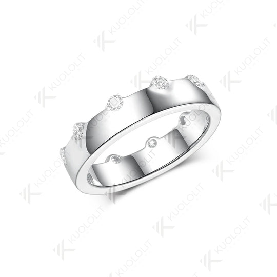 Kuololit 0.6CTW Lab Grown Diamonds Ring for Men Women Solid 14K 10K Gold Ring Band for Anniversary Christmas Gifts Anniversary