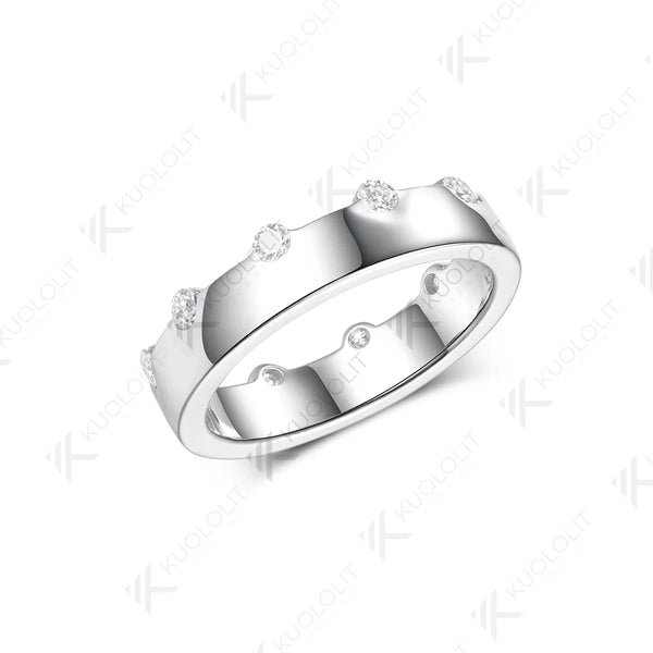 Kuololit 0.6CTW Lab Grown Diamonds Ring for Men Women Solid 14K 10K Gold Ring Band for Anniversary Christmas Gifts Anniversary