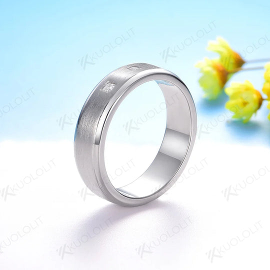 Kuololit PT900 0.24CTW Lab Grown Diamonds Rings for Women MenSolid Platinum 900 Gold  Wending Band for Engagement Christmas