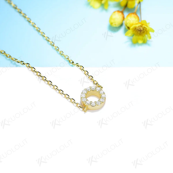 Kuololit Moissanite Bracelets for Women Men 585 18K 10K Gold Adjustable Chains Round Cut for Engagement Wedding Party Christmas\