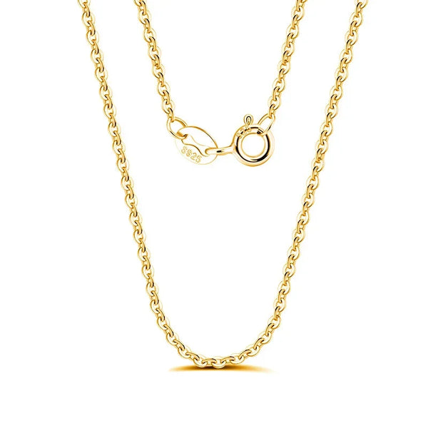Kuololit Solid 925 Sterling Chain 40cm-60cm Box Chain Necklace for Women Girls Kids Children Christmas Gift Wholesale Jewelry