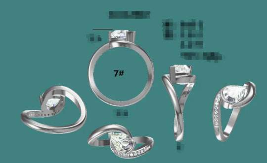 Kuololit 1CT IGI Lab Grown Diamond Ring for Women Solid 18K 14K 10K 585 White Gold Engagement D VS1 Diamond Ring for Christmas