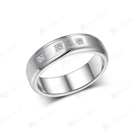 Kuololit PT900 0.24CTW Lab Grown Diamonds Rings for Women MenSolid Platinum 900 Gold  Wending Band for Engagement Christmas