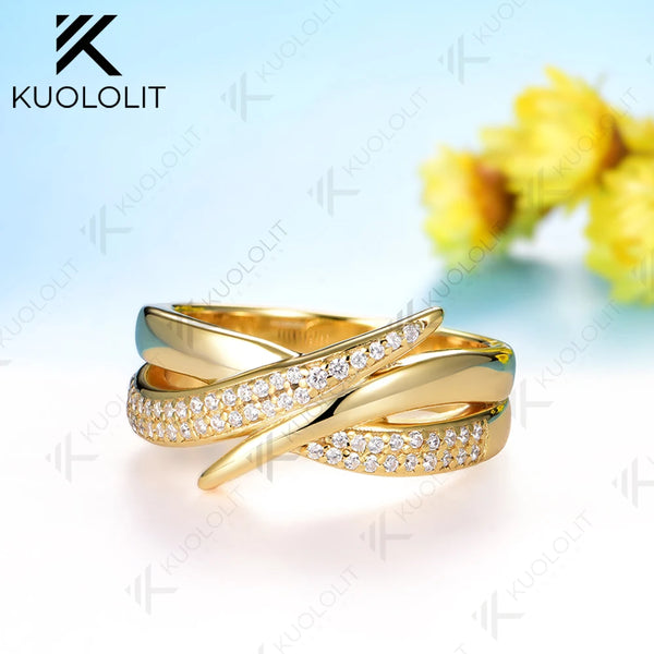 Kuololit 0.23CTW Lab Grown Diamond Engagement Ring for Women Solid 18K 14K 10K 585 White Gold D VS1Ring for Engagement Christmas