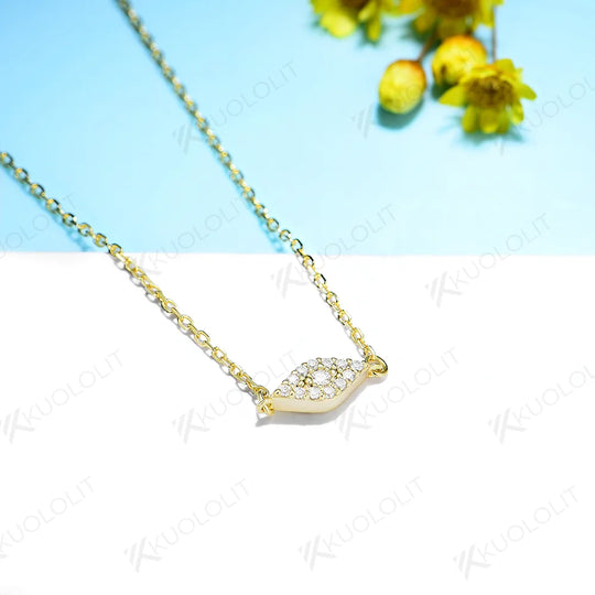 Kuololit Moissanite Bracelets for Women Men 585 18K 10K Adjustable Chains Eyes Charm for Engagement Party Christmas Classic Gift