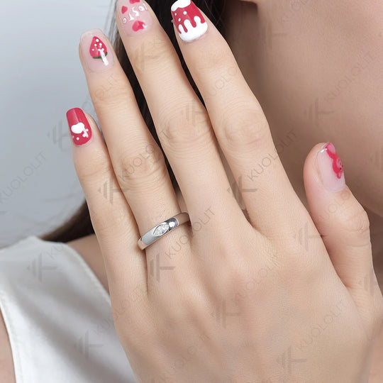 Kuololit 0.3CT Lab Grown Diamond Ring for Women Solid 18K 14K 10K 585 White Gold Marquise for Christmas Anniversary Engagement