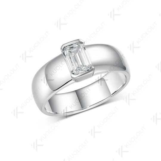 Kuololit 1CT IGI Lab Grown Diamond Ring for Men Women Solid 14K 10K Yellow Gold Engagement for Christmas Gift Luxury Wedding