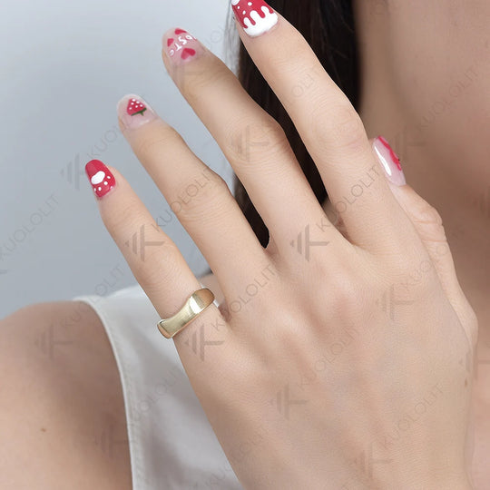 Kuololit Solid Gold Brushed Band Rings for Men Women Solid 14K 10K 585 Yellow Gold Wedding Band Ring for Anniversary Engagement