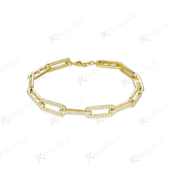 Kuololit Moissanite Bracelets for Women Men 585 10K 9K  Adjustable Chains Emerald for Engagement Wedding Party Christmas Gifts