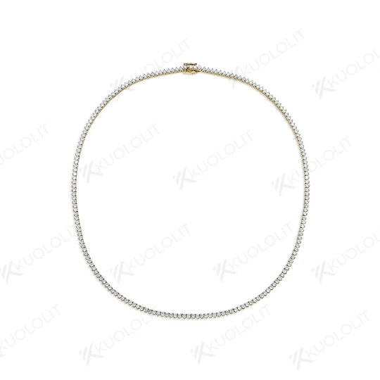 Kuololit 5.25CTW Lab Grown Diamonds Tennis Necklaces for Women Men Solid 14K 10K Gold Silver for Engagement Party Christmas