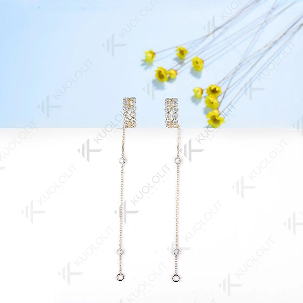 Kuololit 2.2CTW Moissanite Earrings for Women 14K 10K Solid Gold White Gold 925 Silver Clip Hoop for Party Christmas Classic