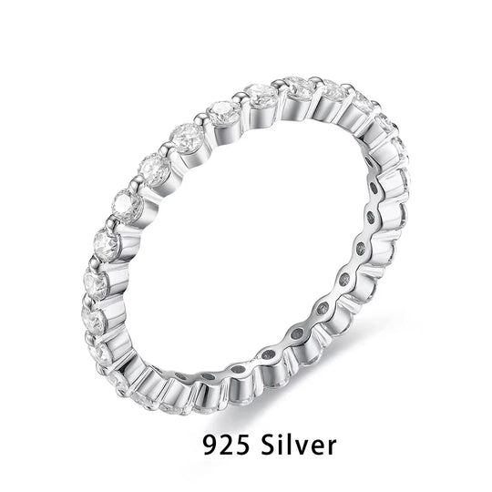 Kuololit Lab Diamonds Bubble Ring 750 18K Gold Ring for Women D/VVS Diamond  Matching Full Eternity Wedding Band Engagement Gift