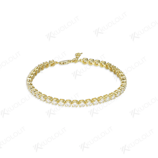 Kuololit 4.2CTW Moissanite Tennis Bracelets for Women Men 585 14K 10K Adjustable Chains for Engagement Wedding Party Christmas