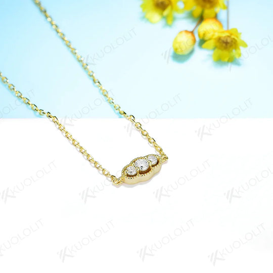 Kuololit Lab Grown Diamonds Bracelets for Women Men 585 18K 10K Silver Adjustable Chain for Engagement Party Christmas Trendy