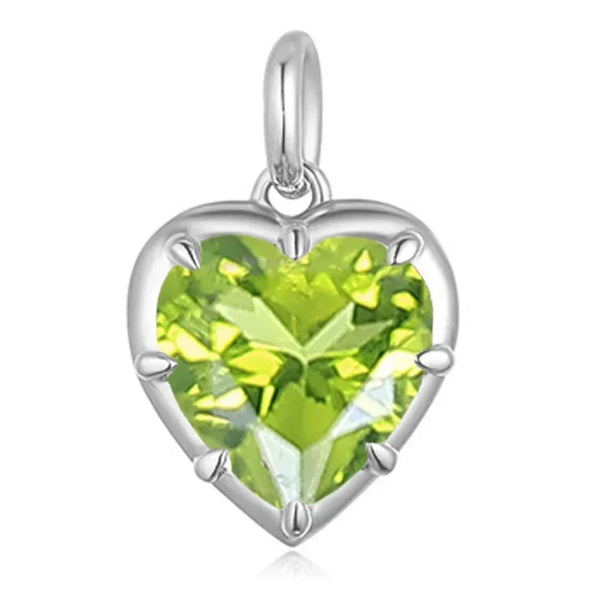 Kuololit Heart Mossanite Gemstone Pendant for Women Solid 14K 10K Gold Lab Grown Emerald Ruby Pink Padparadscha Pendant for Gift