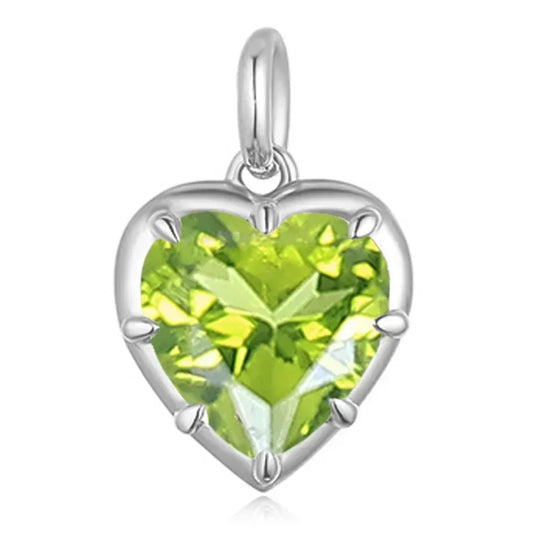 Kuololit Heart Mossanite Gemstone Pendant for Women Solid 14K 10K Gold Lab Grown Emerald Ruby Pink Padparadscha Pendant for Gift