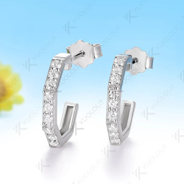 Kuololit 0.36CTW Lab Grown Diamonds Custom Stud Earrings for Women Solid 14K 10K 585 Yellow Gold Earrings for Engagement Wedding