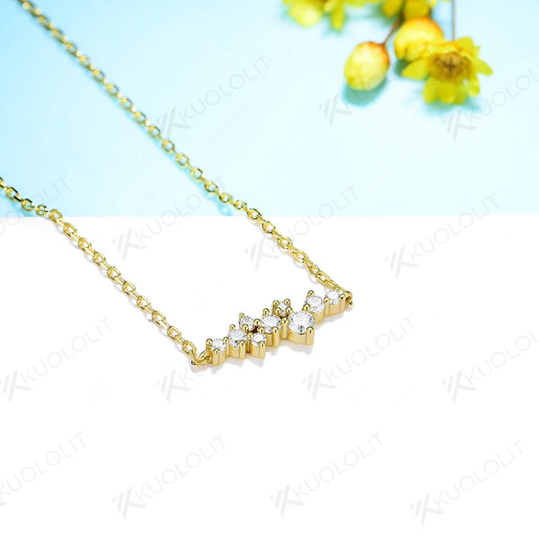 Kuololit Moissanite Bracelets for Women Men 585 18K 10K Adjustable Chains Bracelets Charm for Engagement Party Christmas Gifts