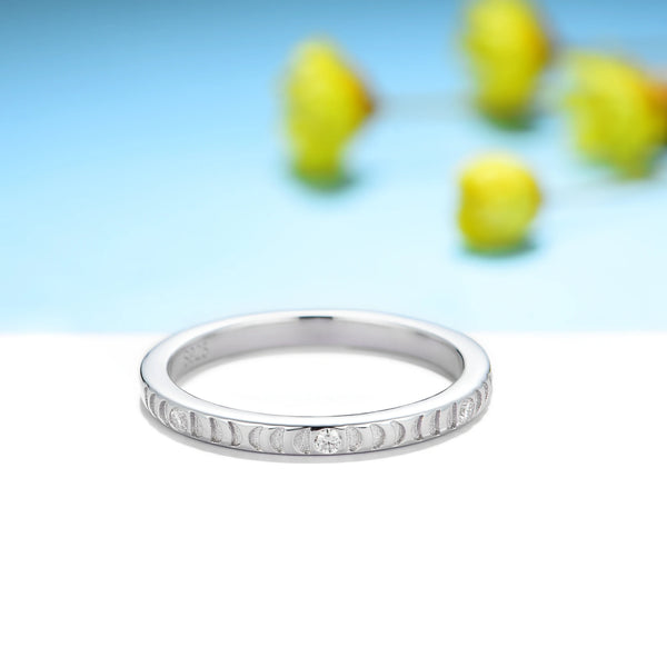 Kuololit Lab Grown Diamond Band Rings for Women Solid 14K 10K 585 White Gold for Engagement Wedding Christmas Classsic New