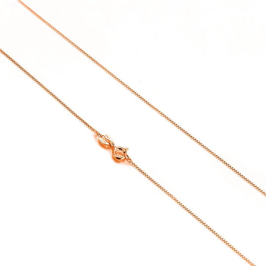 Kuololit Solid 925 Sterling Chain 40cm-60cm Box Chain Necklace for Women Girls Kids Children Christmas Gift Wholesale Jewelry
