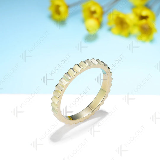 Kuololit Rings for Men Women PT950 Solid 585 14K 10K 925 Silver Yellow Gold Band Ring for Anniversary Wedding Christmas Gifts