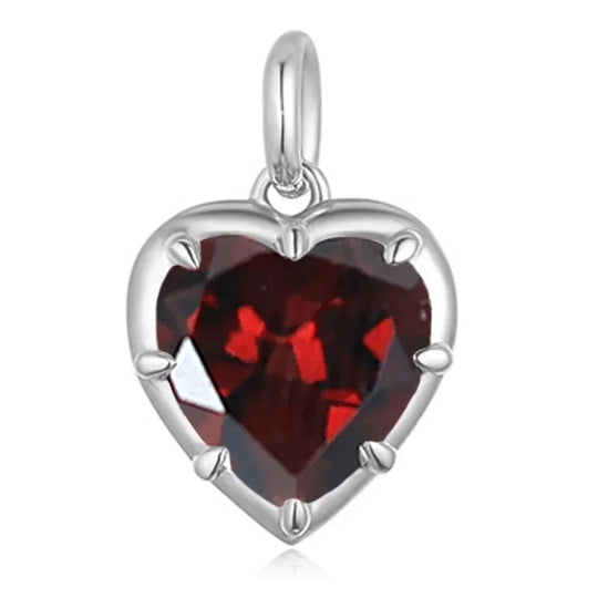 Kuololit Heart Mossanite Gemstone Pendant for Women Solid 14K 10K Gold Lab Grown Emerald Ruby Pink Padparadscha Pendant for Gift