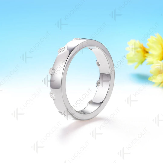 Kuololit 0.6CTW Lab Grown Diamonds Ring for Men Women Solid 14K 10K Gold Ring Band for Anniversary Christmas Gifts Anniversary