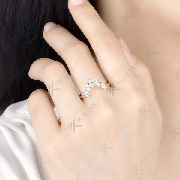 Kuololit 1.5CTW Oval Cut Moissanite Ring for Women Solid 14K 10K Yellow Gold Ring for Anniversary Christmas Gifts Party Custom