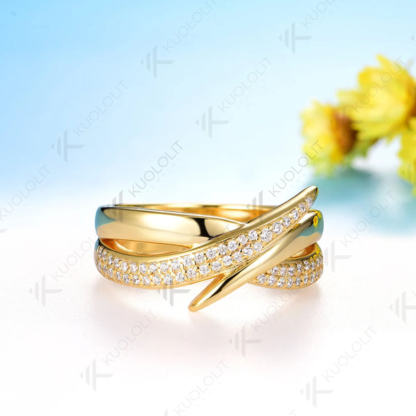 Kuololit 0.23CTW Lab Grown Diamond Engagement Ring for Women Solid 18K 14K 10K 585 White Gold D VS1Ring for Engagement Christmas