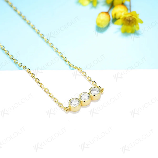 Kuololit Moissanite Bracelets for Women Men 585 18K 10K Adjustable Chains Charm Bracelets  for Engagement Party Christmas Gifts