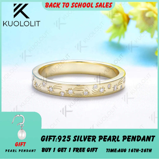 Kuololit Moissanit-Ring (0,2 Karat) für Damen und Herren, massives 18K, 14K, 10K oder 585 Gelbgold, ideal als Geschenk zum Jahrestag, zur Verlobung oder zu Weihnachten. 