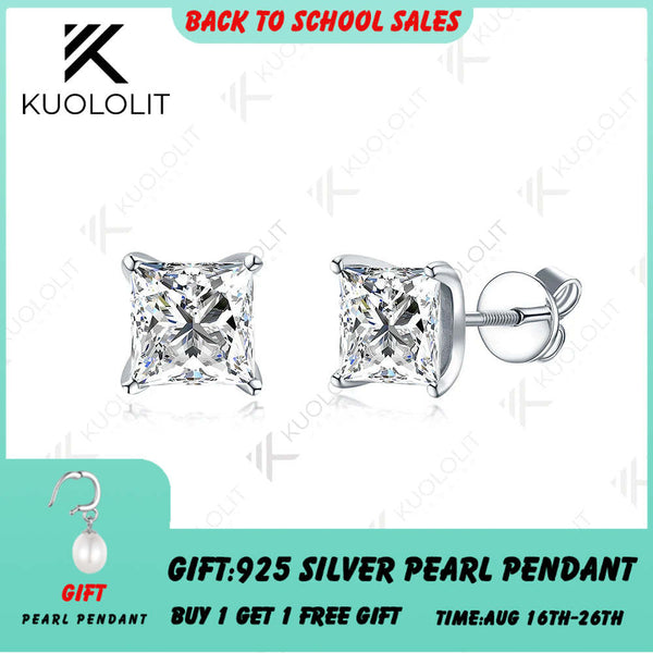 Boucles d'oreilles puces Kuololit IGI 2CTW en diamants de laboratoire pour femme, en or blanc massif 18K, 14K, 10K et 585, idéales comme cadeau d'anniversaire ou de Noël. 