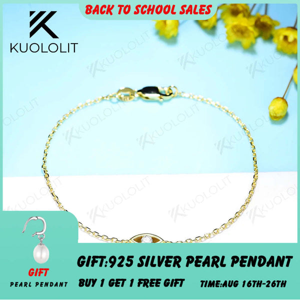 Kuololit 0,1 Karat Moissanit-Armbänder für Damen und Herren, 585er, 18-Karat- und 10-Karat-Gold, verstellbare Ketten, Ösen, ideal als Verlobungsgeschenk, Weihnachtsgeschenk oder klassisches Geschenk. 