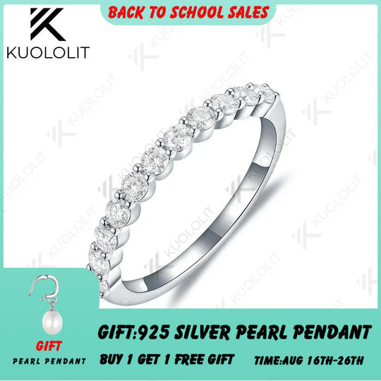 Kuololit 0,17 Karat Labor-Diamantringe für Damen und Herren, massives 585er 14K 18K Weißgold/Silber, Ehering, perfekt für Partys, Weihnachten oder als Geschenk 