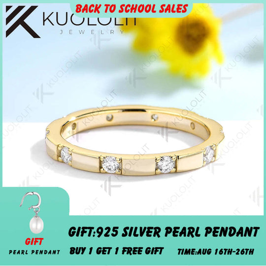 Kuololit Moissanit-Ring (0,3 ct) für Damen und Herren, massives 18K, 14K oder 10K Gold, Gelbgold, Verlobungsring, Weihnachtsgeschenk, Jahrestag 
