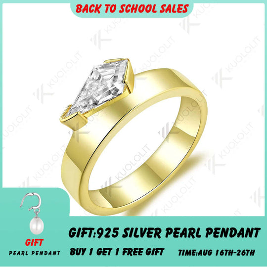 Kuololit 1 Karat Moissanit-Ring für Damen, massiver 18K, 14K, 10K, 585 Weißgold, Drachenform-Verlobungsring, perfektes Geschenk zu Weihnachten oder zum Jahrestag 