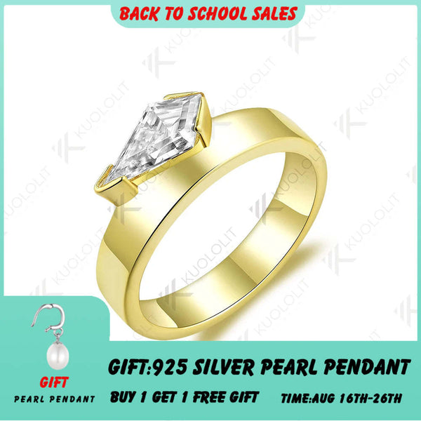 Kuololit 1 Karat Moissanit-Ring für Damen, massiver 18K, 14K, 10K, 585 Weißgold, Drachenform-Verlobungsring, perfektes Geschenk zu Weihnachten oder zum Jahrestag 