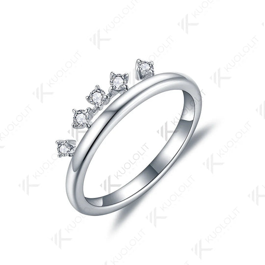 Kuololit Moissanit-Ringe für Damen und Herren, massiv, 585er, 14K, 10K, 925er Silber, Gelbgold, rund, für Jahrestag, Hochzeit, Weihnachten 