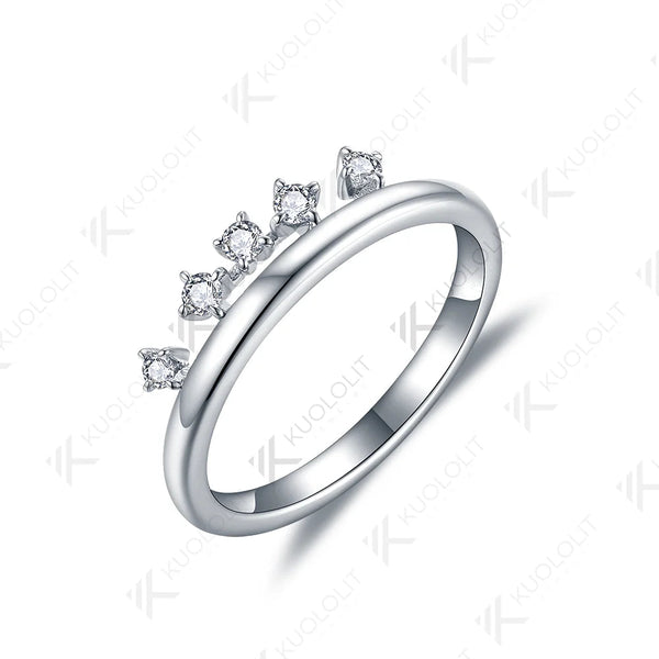Kuololit Moissanit-Ringe für Damen und Herren, massiv, 585er, 14K, 10K, 925er Silber, Gelbgold, rund, für Jahrestag, Hochzeit, Weihnachten 