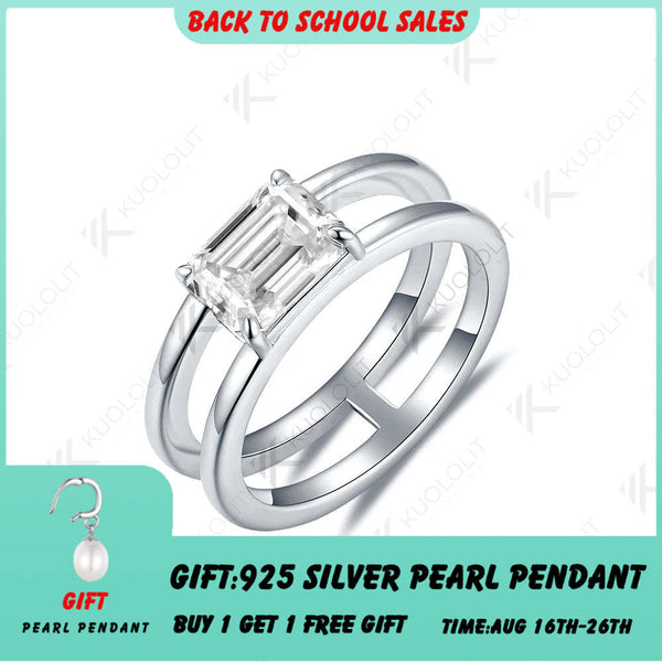 Bague Kuololit IGI 2CT en or massif 18K, 14K ou 10K avec diamant de laboratoire IGI pour femme, idéale comme cadeau d'anniversaire, de fiançailles ou de soirée. 