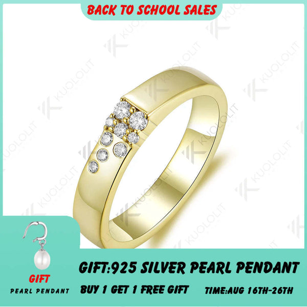 Kuololit PT900 0,17 Karat Labor-Diamanten-Ring für Damen, massives Platin/900-Gold, ideal als Verlobungs- oder Ehering oder Weihnachtsgeschenk. 