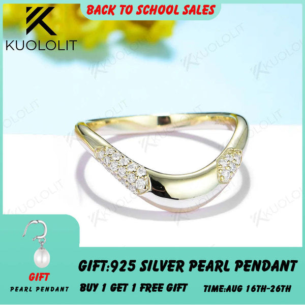 Kuololit Moissanit-Ringe (0,14 Karat) für Damen und Herren, massives 14K/10K/585 Silber/Gelbgold, Ehering für Jahrestag/Weihnachten 