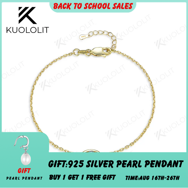 Kuololit Armbänder mit 0,1 Karat im Labor gezüchteten Diamanten für Damen und Herren, 585er Gold, 18K und 10K Gold, verstellbare Ketten, ideal für Verlobung, Party und Weihnachten 