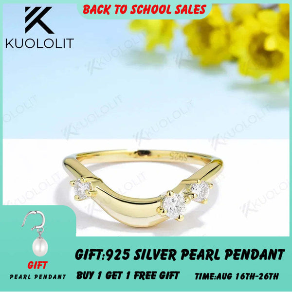 Kuololit 0,22 Karat Moissanit-Ringe im Rundschliff für Damen und Herren, massives 18K, 14K, 10K, 925 Silber, Weißgold, Ehering zum Jahrestag 